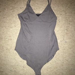 Gray body suit
